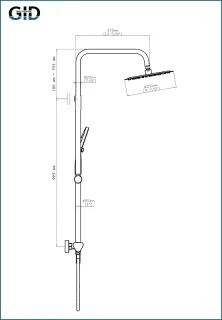 Душевая система Gid Aira L020BMND3 черная матовая